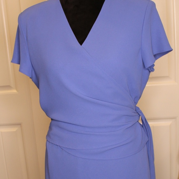 Evan Picone Dresses & Skirts - Evan Picone Double Wrap Short Sleeve Long Dress